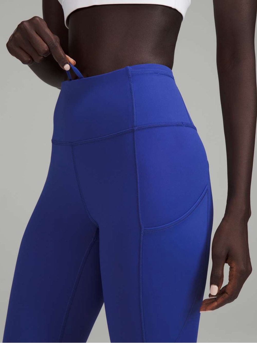 120. Lululemon Fast and Free High-Rise Crop 23" Psychic blue size 4 legging